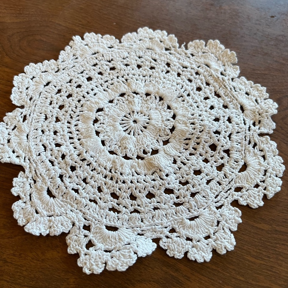 Round white doily